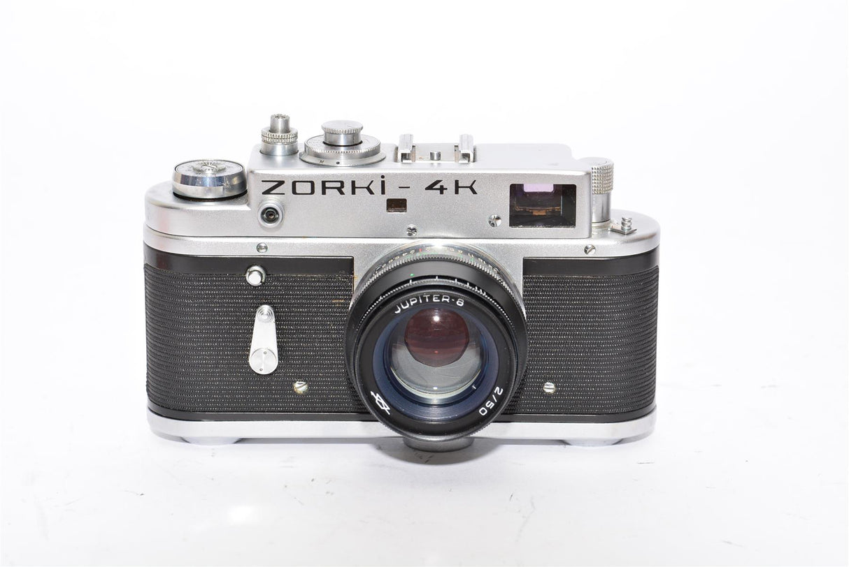 Used Zorki 4K 35mm Film Camera Made in USSR with Jupiter 8 50mm F2 Lens