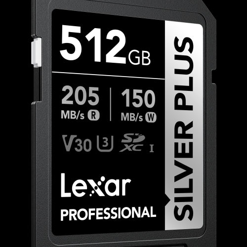 Lexar SDXC UHS-1 - Silver Plus Series -  V30 R205/W150MB/s - 512GB
