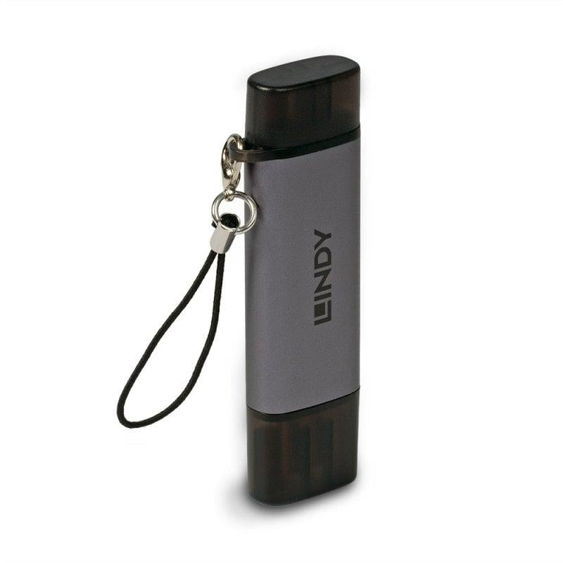 Lindy USB 3.2 Type C & A SD - Micro SD Card Reader