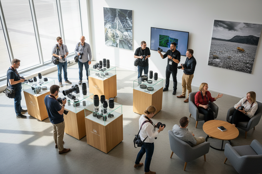 At Cambrian Photography, our photography events are designed to bring photographers together, showcase the latest equipment, and create a relaxed space to learn, explore, and connect. From brand demo days and product launches to free social meet-ups, our events support both learning and community.