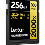 Lexar SDXC UHS-II - Pro Gold Series - V90 2000x 300MB/s - 256GB