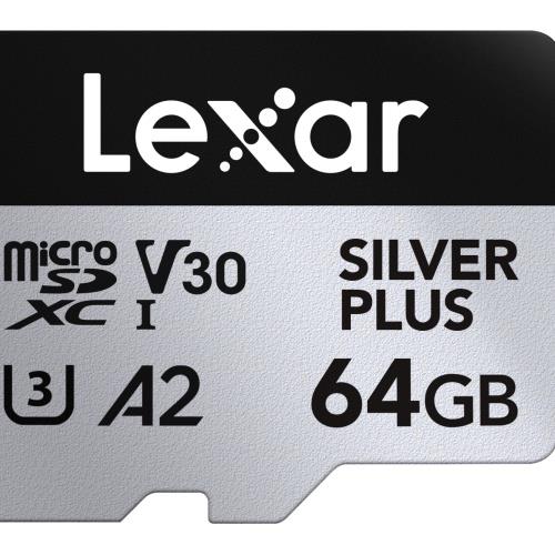 Lexar Micro  SDXC UHS-1 - Silver Plus Series -  V30 R205/W100MB/s - 64GB