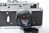 Used Zorki 4K 35mm Film Camera Made in USSR with Jupiter 8 50mm F2 Lens