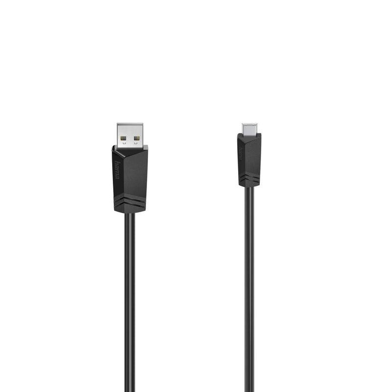 Hama USB cable USB 2.0 USB-A plug to USB-Mini-B plug - 1.50m Black