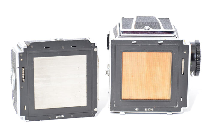 Used Kiev 88 with 80mm f/2.8 Volna 3 and 2x film backs