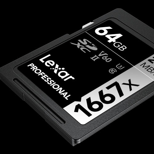 Lexar SDXC UHS-II - Pro Silver Series - V60 1667x 250MB/s - 64GB