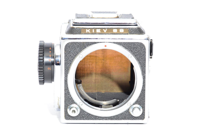 Used Kiev 88 with 80mm f/2.8 Volna 3 and 2x film backs