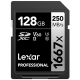 Lexar SDXC UHS-II - Pro Silver Series - V60 1667x 250MB/s -128GB