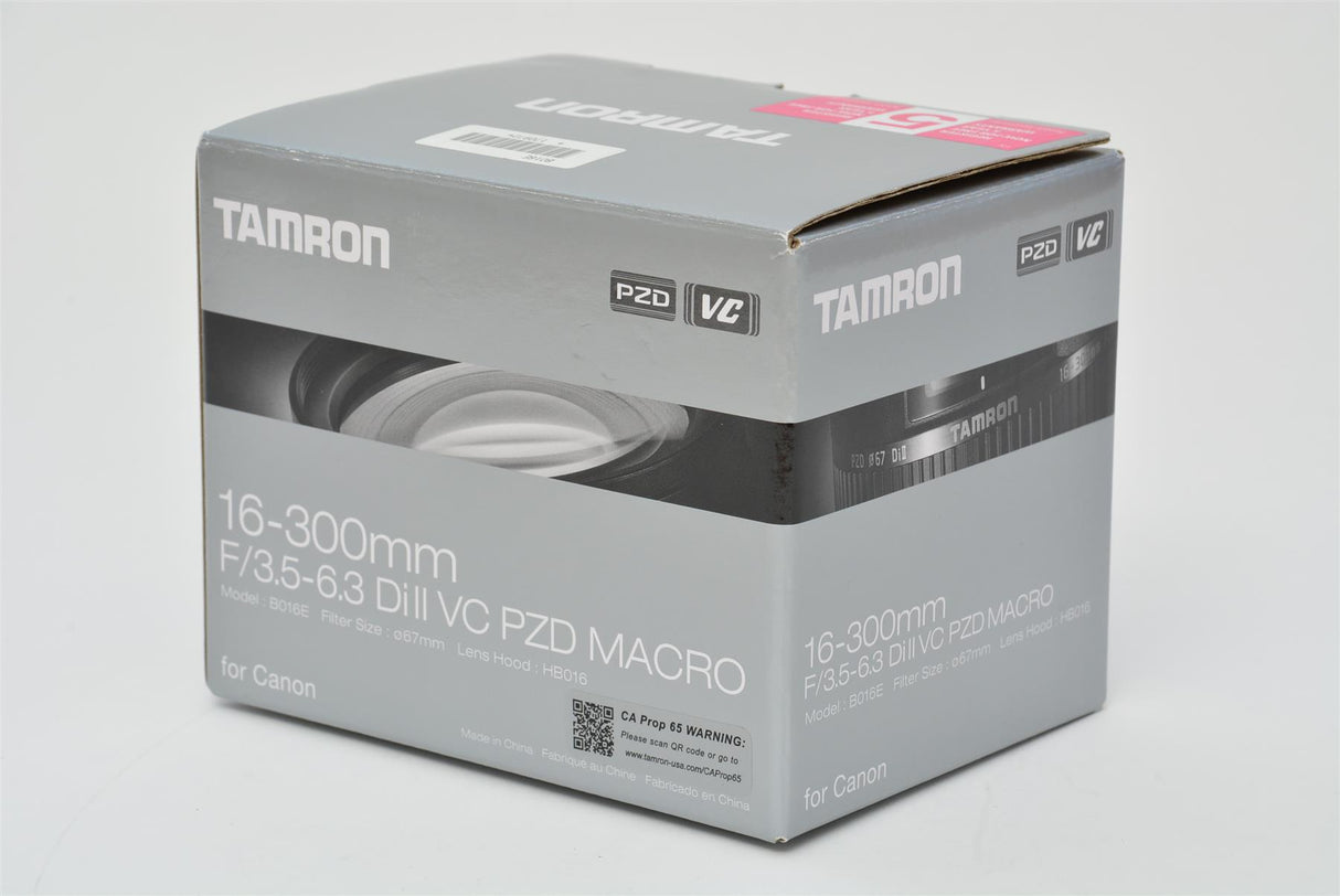 Used Tamron 16-300mm f/3.5-6.3 Di II VC PZD Macro Canon Fit Lens