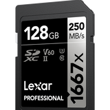 Lexar SDXC UHS-II - Pro Silver Series - V60 1667x 250MB/s -128GB - Twin Pack