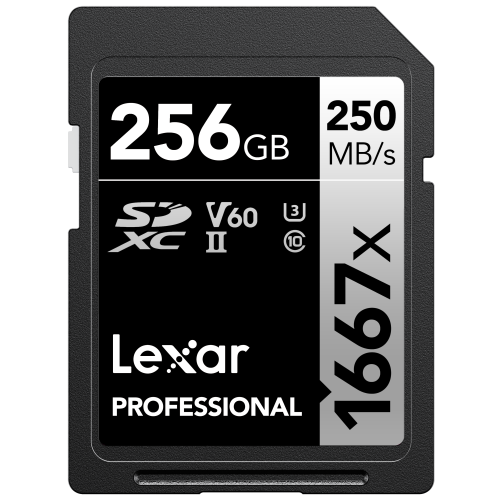 Lexar SDXC UHS-II - Pro Silver Series - V60 1667x 250MB/s - 256GB