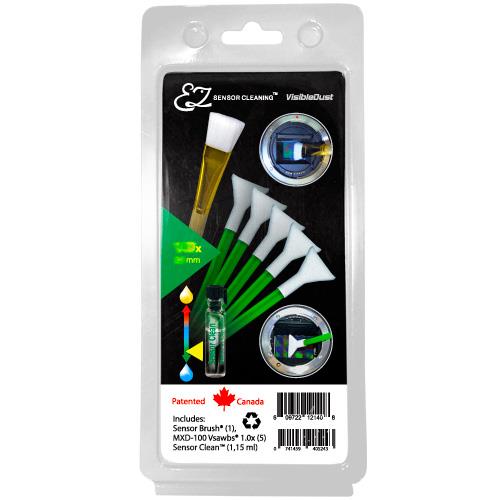 VisibleDust EZ Cleaning Kit Plus - 1.15ml VDust Plus Sensor Brush and 5 Green Swabs (1.6x)