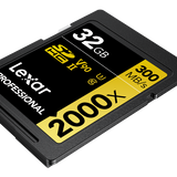 Lexar SDXC UHS-II - Pro Gold Series - V90 2000x 300MB/s - 32GB