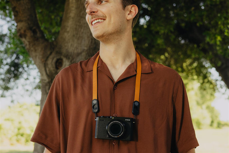 Peak Design Form Leather Camera Strap Neck - Amber