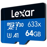 Lexar Micro SDXC UHS-1- Blue Series - V10 633x 100MB/s - 64GB
