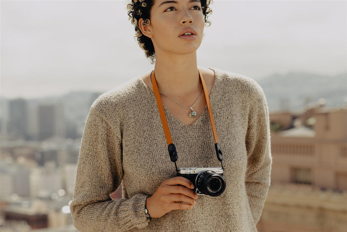 Peak Design Form Leather Camera Strap Neck - Amber