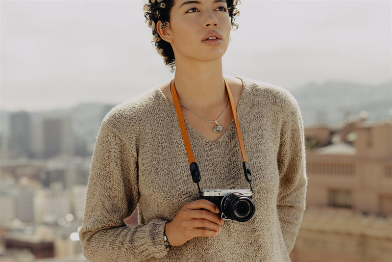 Peak Design Form Leather Camera Strap Neck - Amber