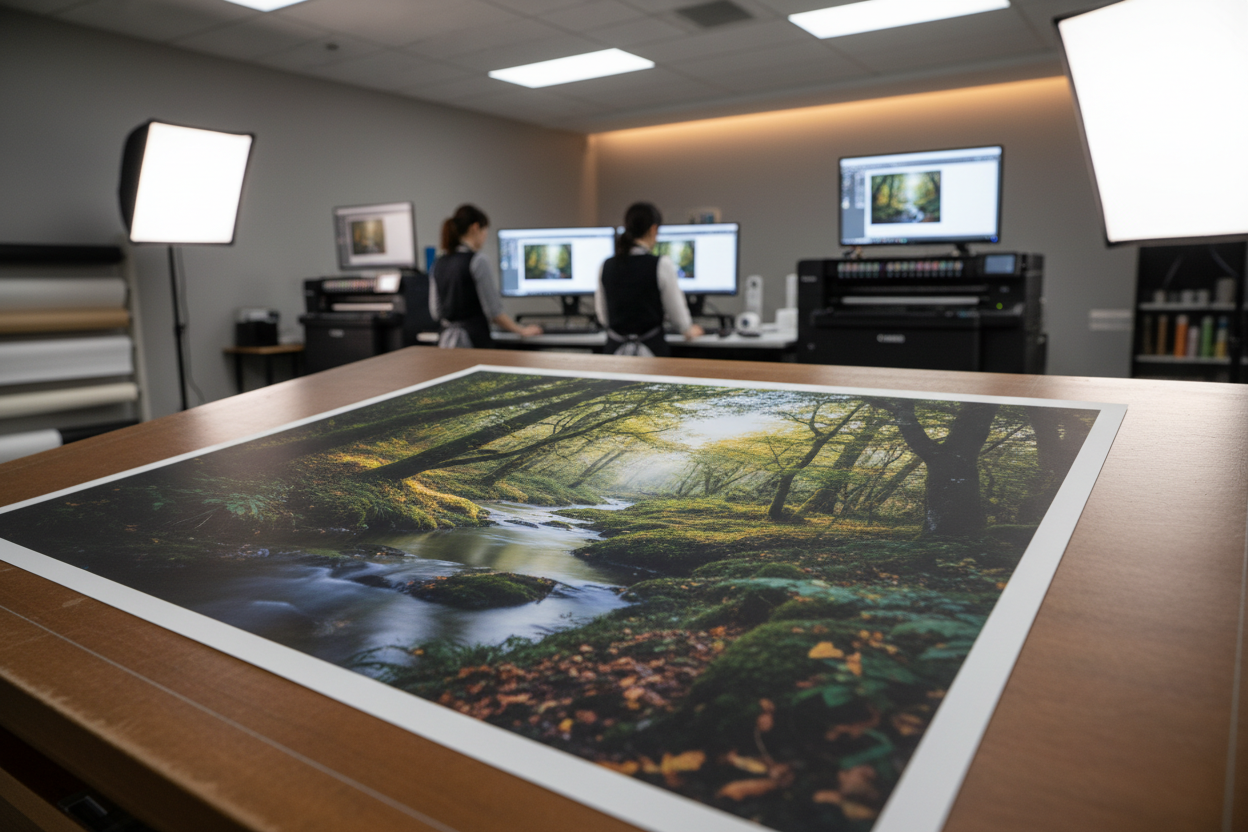 Exhibition-Quality Fine Art Printing from The Print Room
Our Fine Art Printing service is designed for images that demand the highest level of care and presentation. From exhibition prints and artwork reproduction to special statement pieces, every fine art print is produced in-house in The Print Room using a fully colour-managed workflow.
This service is ideal for artists, photographers, and anyone looking to create a truly premium print with accurate colour, rich tones, and long-lasting quality
