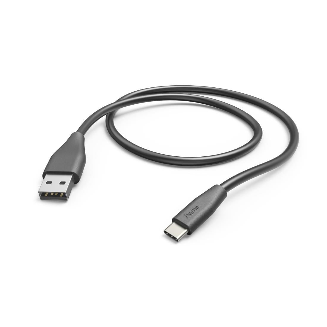 Hama USB cable USB 2.0 USB-A Plug to USB-C Plug - 1.50m Black