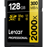 Lexar SDXC UHS-II - Pro Gold Series - V90 2000x 300MB/s - 128GB