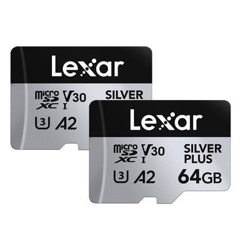Lexar microSDXC Silver Plus UHS-1 64GB V30 R205/W100MB/s - 2PACK