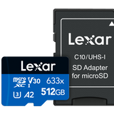 Lexar Micro SDXC UHS-1- Blue Series - V10 633x 100MB/s - 512GB