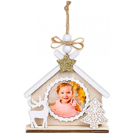 Wooden Tree House Ornament - Reindeer