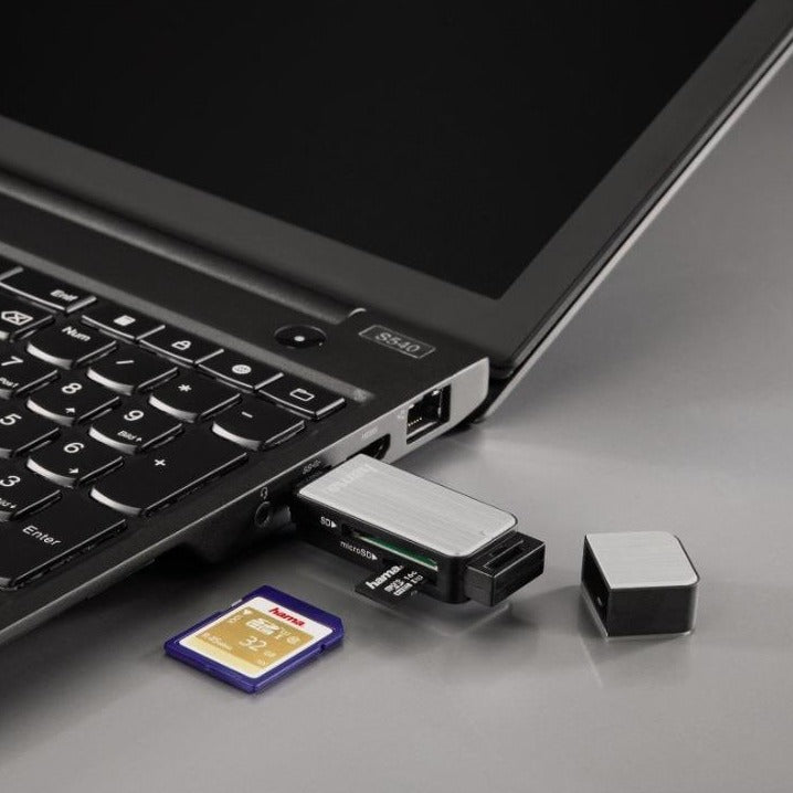 Hama USB 3.0 Card Reader, SD/microSD, silver
