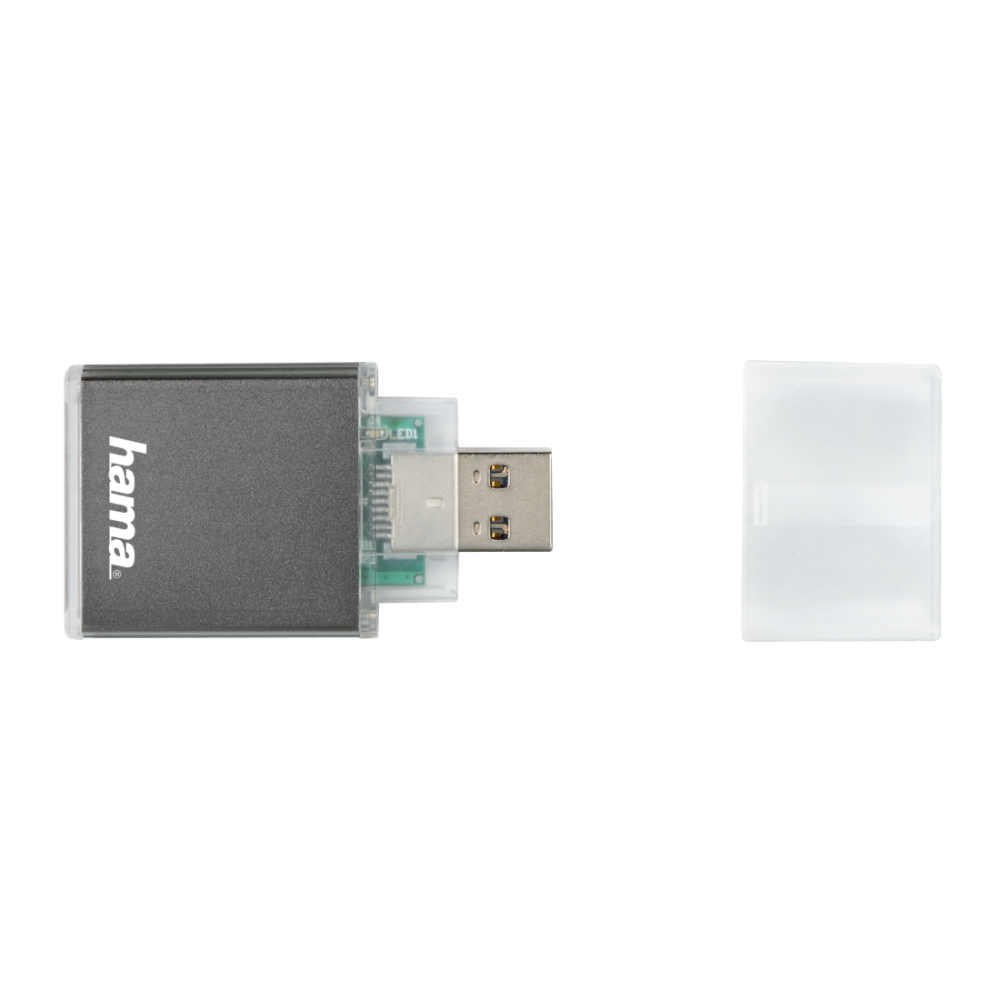 Hama USB 3.0 UHS II Card Reader, SD, Alu, anthracite