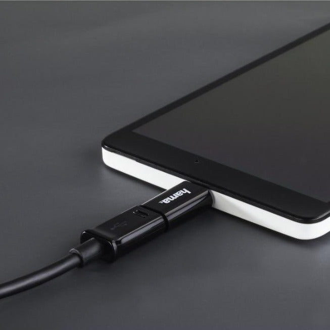 Hama USB-C Adapter, USB 2.0, USB-C Plug – Micro-USB-B Socket, 480 Mbit/s