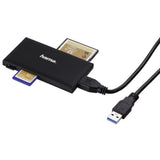 Hama USB 3.0 Multi-Card Reader, SD/microSD/CF/MS - Black