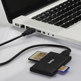 Hama USB 3.0 Multi-Card Reader, SD/microSD/CF/MS - Black