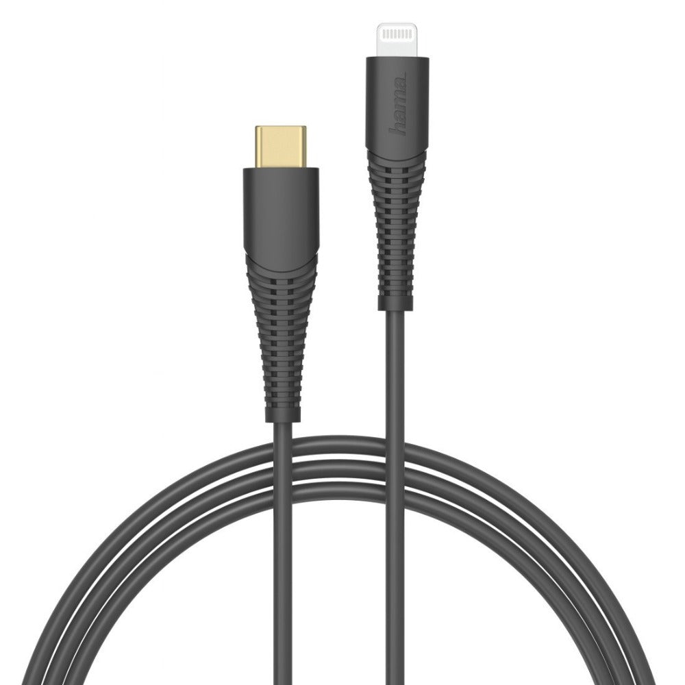 Hama Fast Charging/Data Cable, USB-C - Lightning, 1.5 m, black