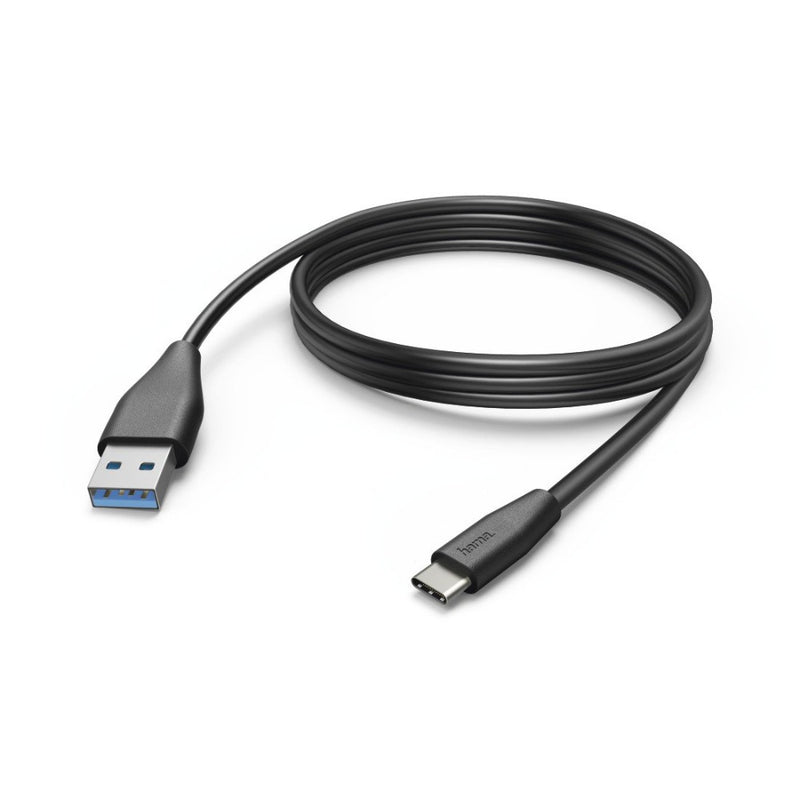 Hama Charging/Data Cable, USB Type-C - USB-A Plug, 3 m, black