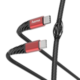 Export items Hama "Extreme" Charging/Data Cable, USB-C - USB-C, 1.5 m, black/red