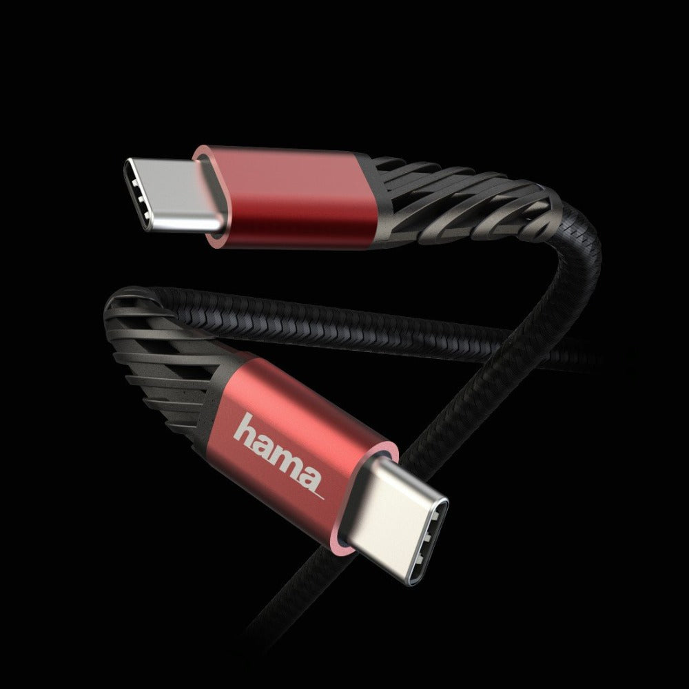 Export items Hama "Extreme" Charging/Data Cable, USB-C - USB-C, 1.5 m, black/red
