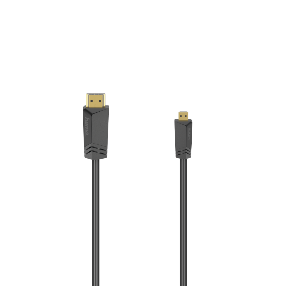 Hama High-Speed HDMI™ Cable, Type-A Plug - Type-D Plug (Micro), Ethernet, 1.5 m