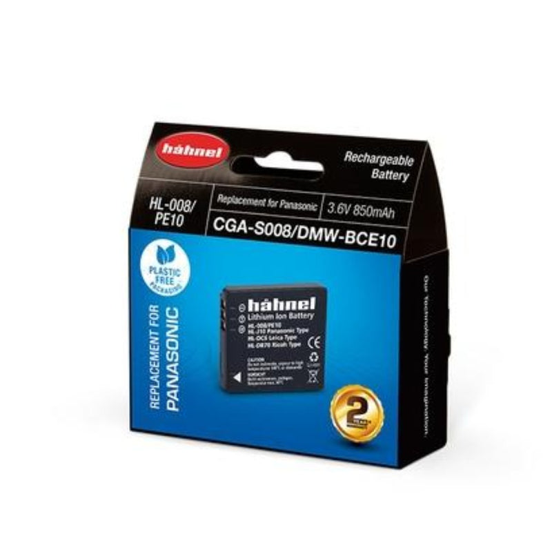 Hahnel HL-008 3.6v 850mAh - Panasonic CGA-S008 Replacement Battery