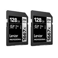 Lexar Professional 128GB 1667x SDXC UHS-II cards - TWIN Pack