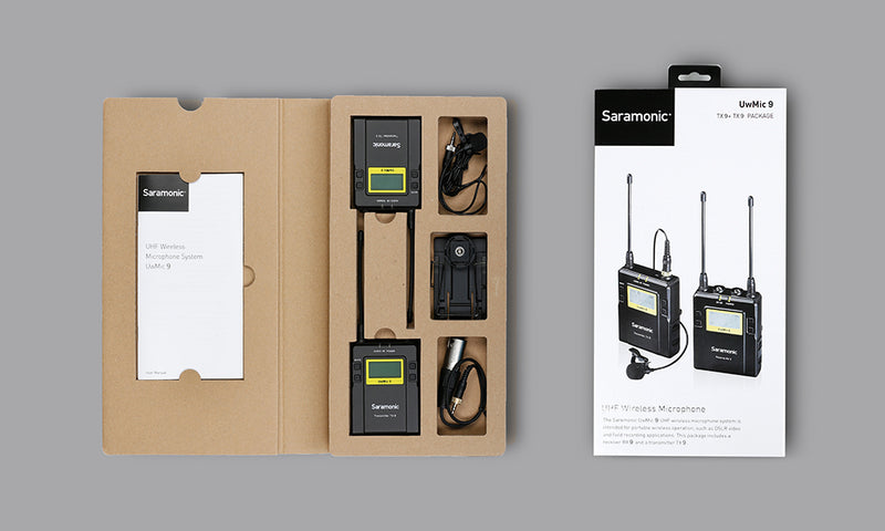 Saramonic UwMic9 RX9+TX9 UHF Wireless Lavalier Microphone System