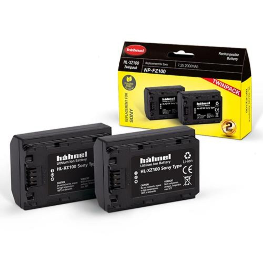 Hahnel HL-XZ100 TWIN PACK - Sony NP-FZ100 Replacement Battery