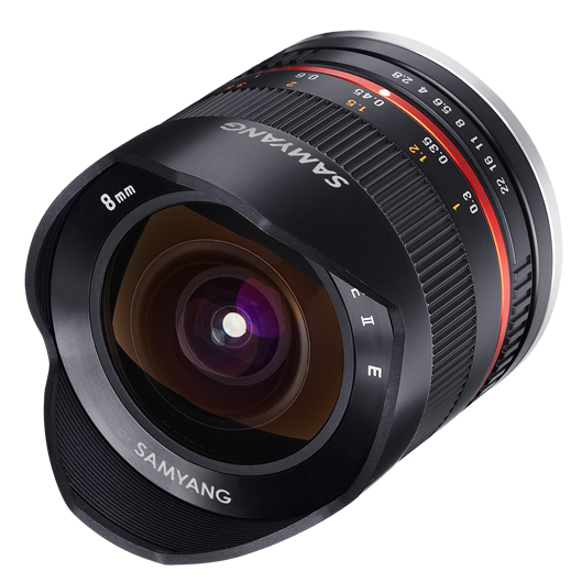 Samyang MF 8mm f2.8 UMC II Fisheye Lens - Canon M Mount - Black