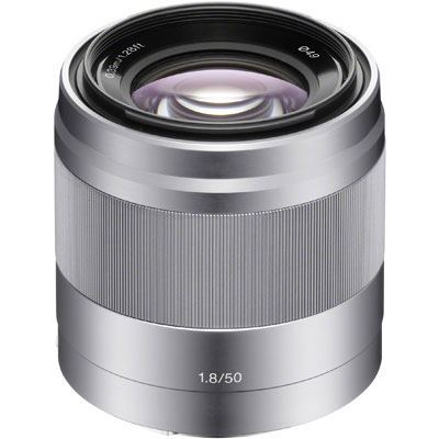 Sony E 50mm F1.8 OSS Lens Silver