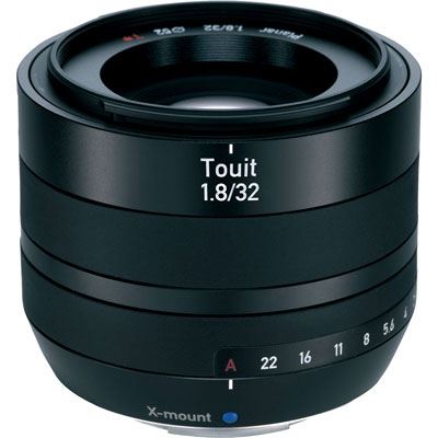 The Zeiss 32mm f1.8 E Touit Lens Fujifilm X-Mount Fit is a compact AF lens and has been specially made to fit the Fujifilm X compact system cameras that feature an X-mount. Cambrian Photography, Colwyn Bay, North Wales.
