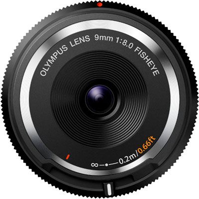 Olympus 9mm f8 Fisheye Body Cap Lens - Black