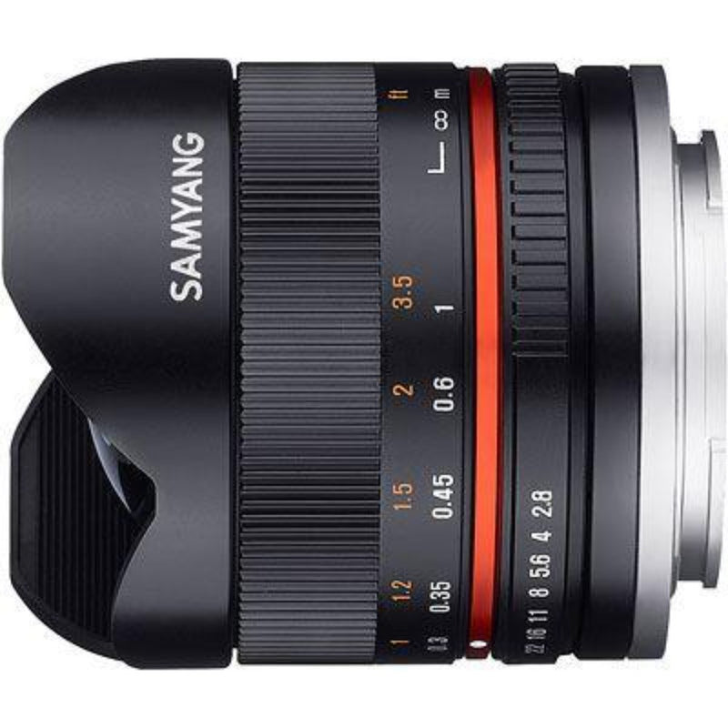 Samyang MF 8mm f2.8 UMC II Fisheye Lens - Fujifilm X Mount - Black