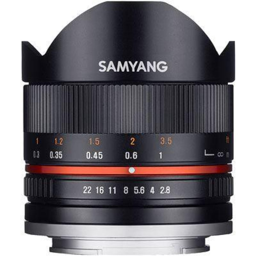 Samyang MF 8mm f2.8 UMC II Fisheye Lens - Fujifilm X Mount - Black