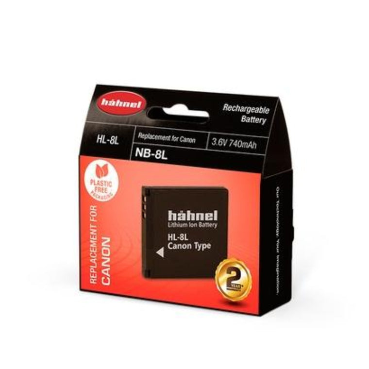 Hahnel HL-8L 3.7v 740mAh - Canon NB-8L Replacement Battery
