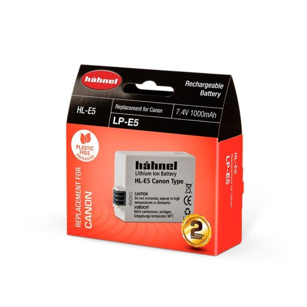 Hahnel HL-E5 7.4V 1000mAh - Canon LP-E5 Replacement Battery