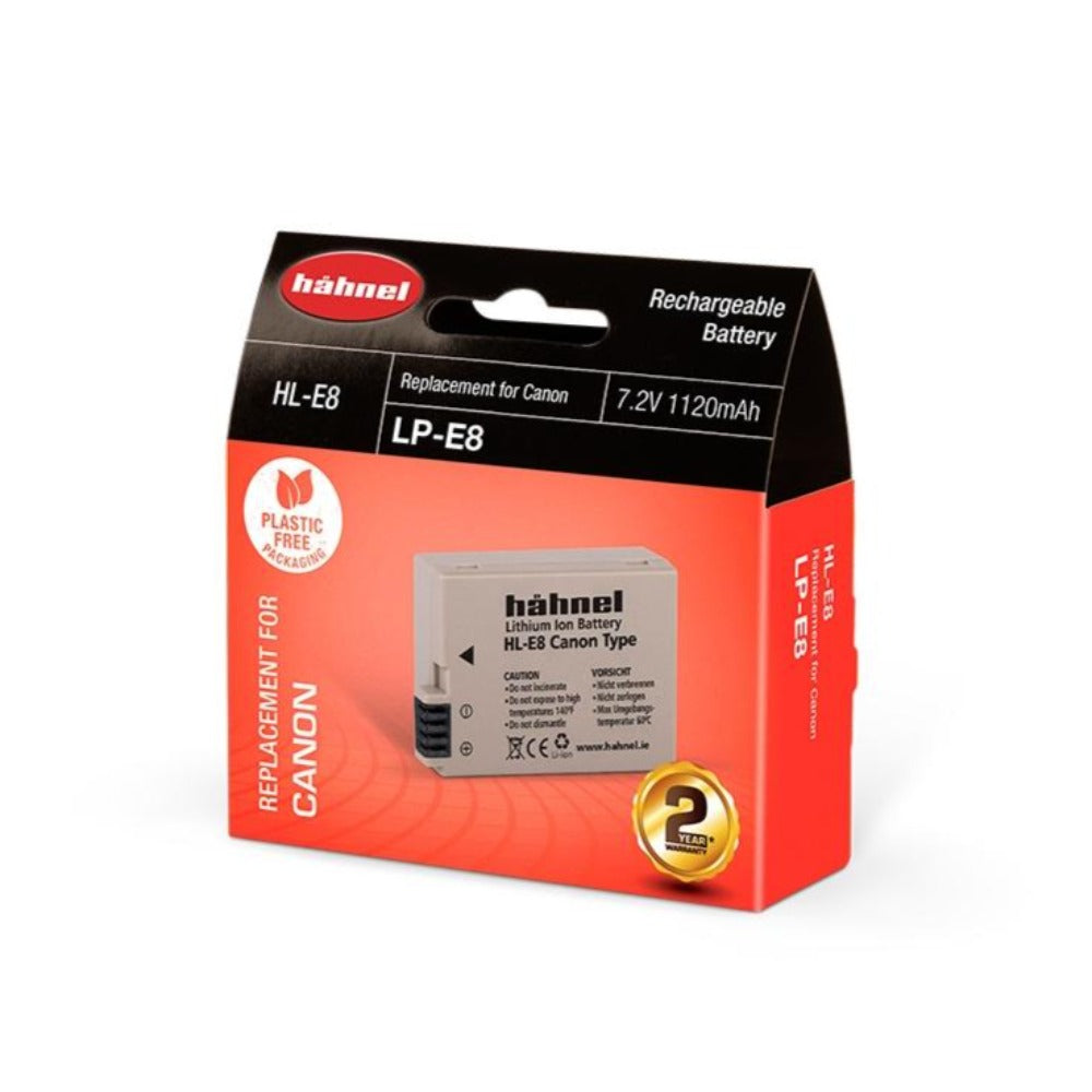 Hahnel HL-E8 7.2v 1120mAh - Canon LP-E8 Replacement Battery